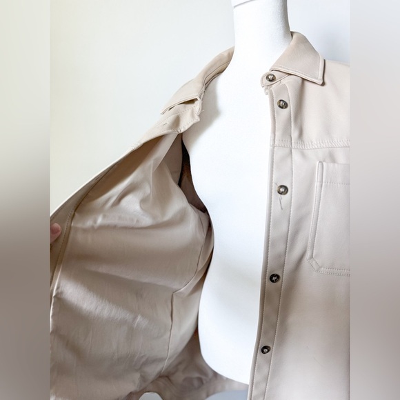 H&M Faux Leather Shirt Jacket - Picture 8 of 14
